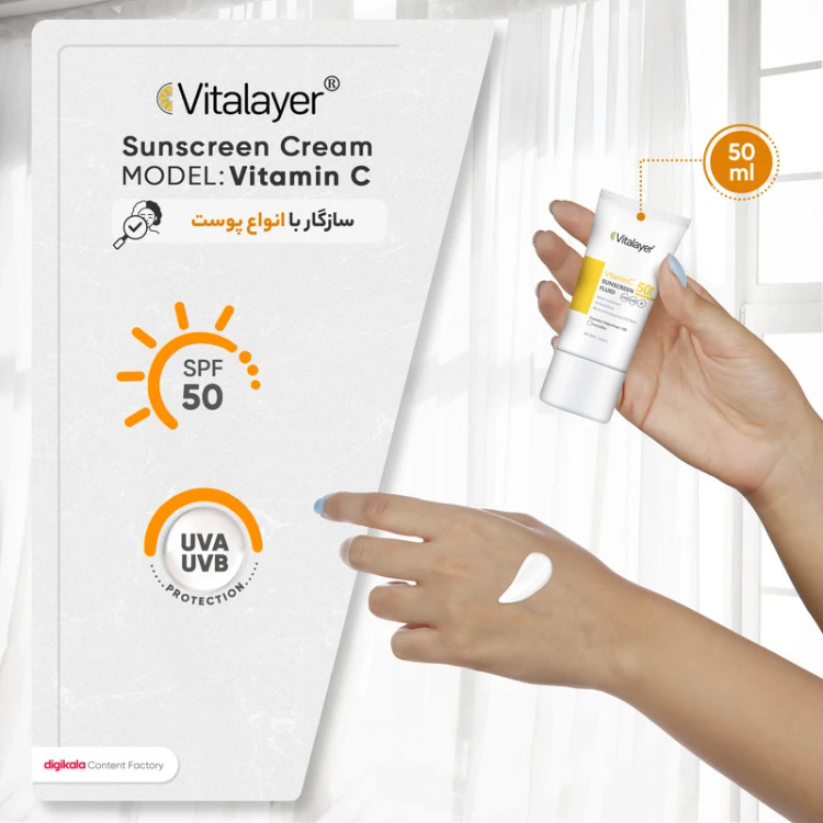 فلوئیدضدافتاب ویتالیر ویتامین سی (بی رنگ)SPF50